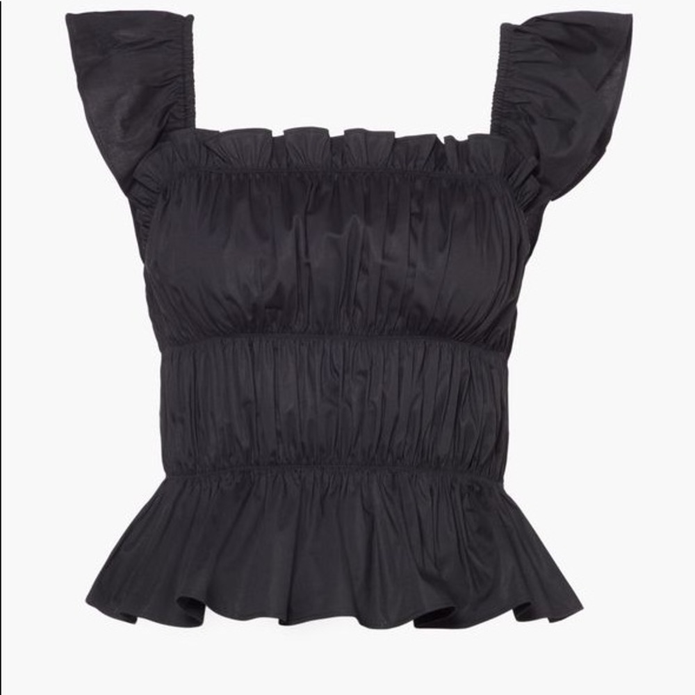 Black Tiered Ruffle Tank, Size S